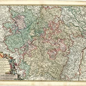 Map Nicolaes Jansz Visscher 1618-1679 Copperplate print