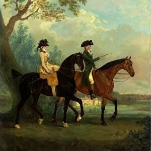 Marcia Pitt and Her Brother George Pitt, Later 2nd Baron Rivers, Riding in the Park