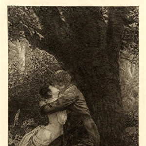 Max Klinger, In the Park (Im Park): pl. 4, German, 1857-1920, 1878, etching