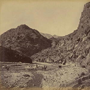 Two men horseback river John Burke British active 1860s