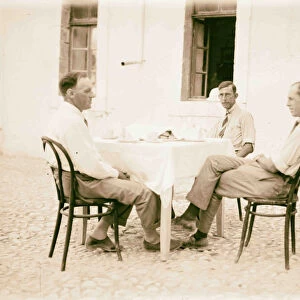 Men seated table visit Prince William Sweden