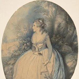 Mrs Robinson Perdita ca 1779 Graphite blue chalk