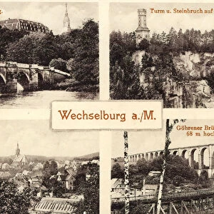 Multiview postcards Barockschloss Wechselburg
