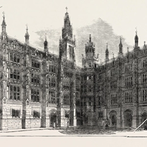 The New Houses of Parliament, Entrance to the Star-Chamber Court, New Palace-Yard