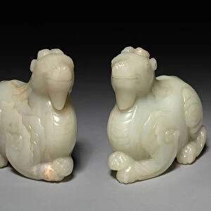 Pair Fantastic Animals 1700s-1800s China Qing dynasty