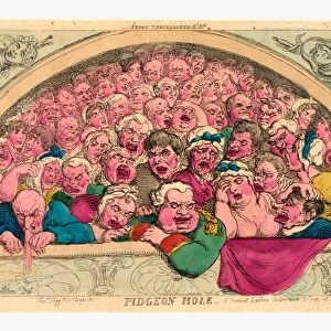Pidgeon hole. A Convent [sic] Garden contrivance to coop up the gods, Rowlandson