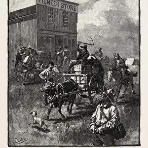 A Pioneer Store, Canada, Nineteenth Century Engraving
