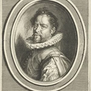 Portrait Bartholomeus Spranger oval frame Antwerp artist