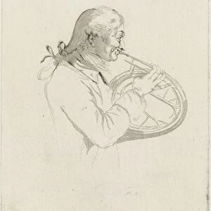 Portrait of the hornist Pelting, Louis Bernard Coclers, 1756 - 1817