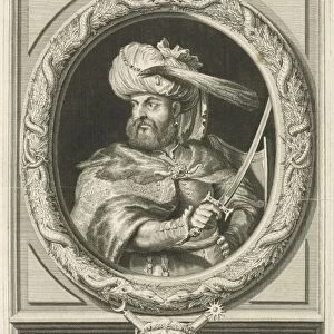 Portrait of Kara Mustafa Pasha, Jacob Gole, Nicols Visscher (II), Republiek der