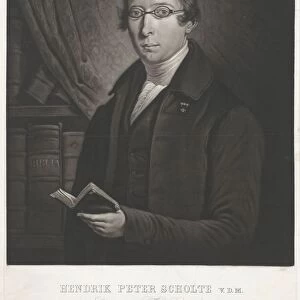 Portrait pastor Hendrik Peter Scholte eyeglasses