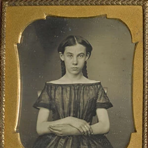 Portrait Seated Girl American 1850 Daguerreotype