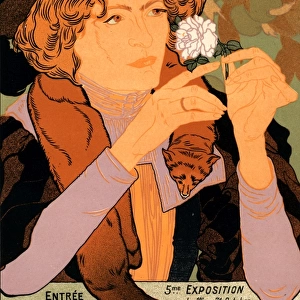 poster for le Salon des Cent, 5e Exposition d Art. Feure, Georges de (1868-1943)