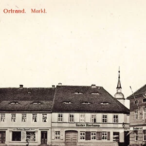 Rathaus Ortrand Market squares Sparkasse Niederlausitz