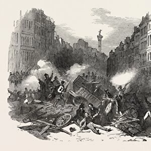 The Revolution in France: Barricade of the Faubourg St. Antoine, Paris, 1851