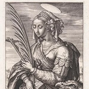 Saint Margaret of Antioch, Hieronymus Wierix, 1563 - before 1619