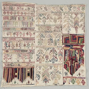 Sampler 1700s Morocco 18th century Embroidered cotton