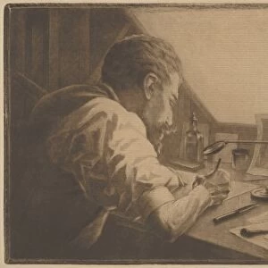Self Portrait ca 1890 Etching roulette mezzotint