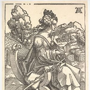 St Catherine ca 1505 Woodcut second state two