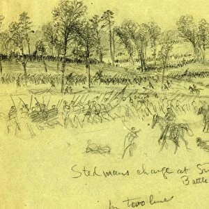 Steedmans charge at Snodgrass hill, Battle of Chickamauga, 1863 September 19-20