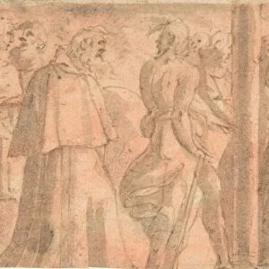 Study Scene Martyrdom 16th century Pen brown ink