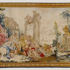 Tapestry: Bacchus et Arainne, Bacchus change en raisin, from Th