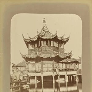 tea-house Chinese City Shanghai Attributed William Saunders