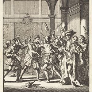 Unsuccessful attempt on Prince William I of Orange Antwerp, 1582, Belgium, Jan Luyken