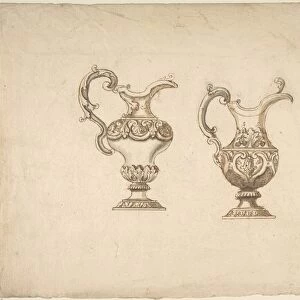Two Vases 18th century Ink wash 9-3 / 4 x 6-1 / 8