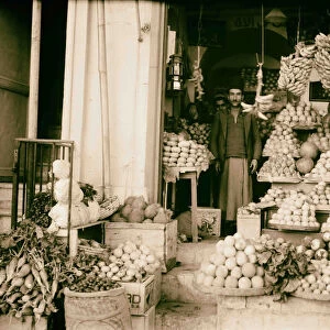 Vendor fruit vegetables 1929 Middle East Israel