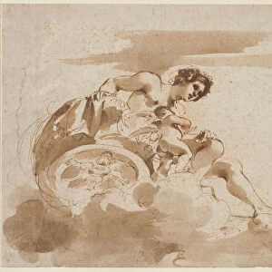Venus Cupid Chariot 1615-1617 Guercino Italian