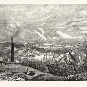 View of Milford Haven from Hakin. from a Painting by Mr Wehnart, 1860