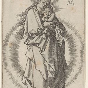 Virgin Child Crescent Moon 1553 Engraving Sheet