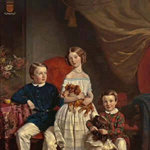 Willem Karel Frederik Travers Portrait three children