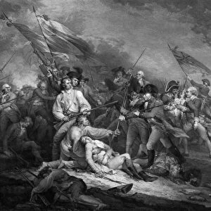 American Revolutionary War print of the Battle of Bunker Hill