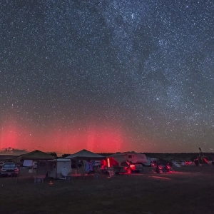 An aurora display over Okalahoma during the Okie-Tex Star Party