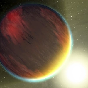 A cloudy Jupiter-like planet that orbits very close to its fiery hot star