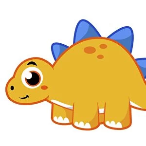 Cute illustration of a Stegosaurus