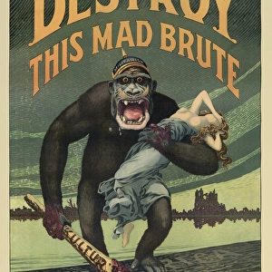 Destroy This Mad Brute propaganda poster