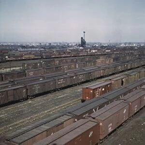 General view of part of the Proviso yard of the Chicago and Northwestern railroad