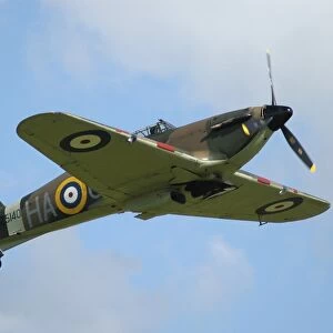 Hawker Hurricane World War II fighter plane of the Royal Air Force