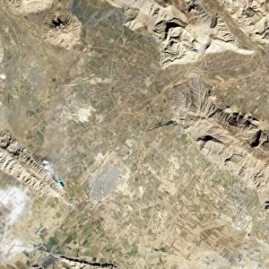 Satellite view of Persepolis and the surrounding region