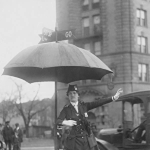 Traffic cop in Washington D. C. circa 1918
