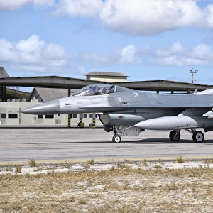 A U. S. Air Force F-16C Fighting Falcon at Natal Air Force Base, Brazil