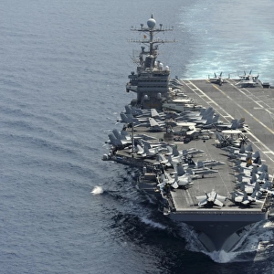 USS Abraham Lincoln transits the Indian Ocean