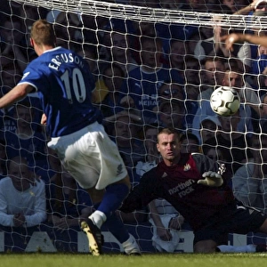 Duncan Ferguson Scores Dramatic Penalty for Everton Against Newcastle United, FA Barclaycard Premiership, September 13, 2003