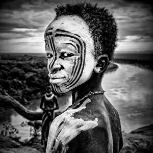 A boy of the Karo tribe. Omo Valley (Ethiopia)