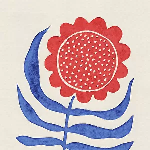 Red Flower / Lino Print