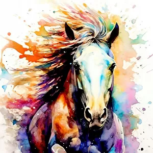 Watercolor Horse (8)
