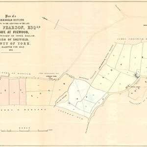 Plan of a freehold estate belonging to the executors of the late Thomas Pearson esquire, situate at Fulwood, in the township of Upper Hallam... allotted for sale, 1853